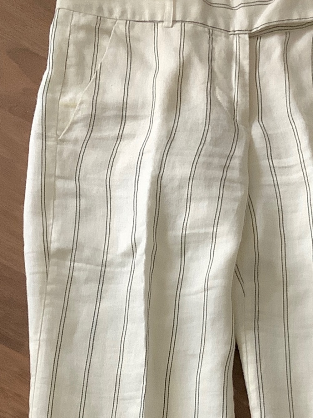 Zara linen wide leg cropped pants
